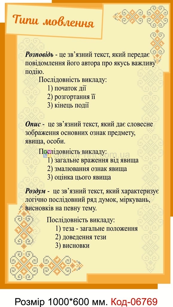 Оформлення кабінету української мови набір стендів